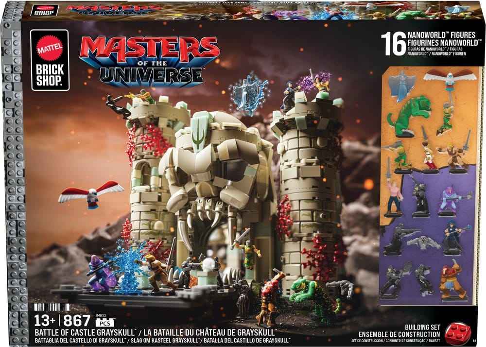 Masters of the Universe Mattel Brick Shop Byggsats Slottet Grayskull