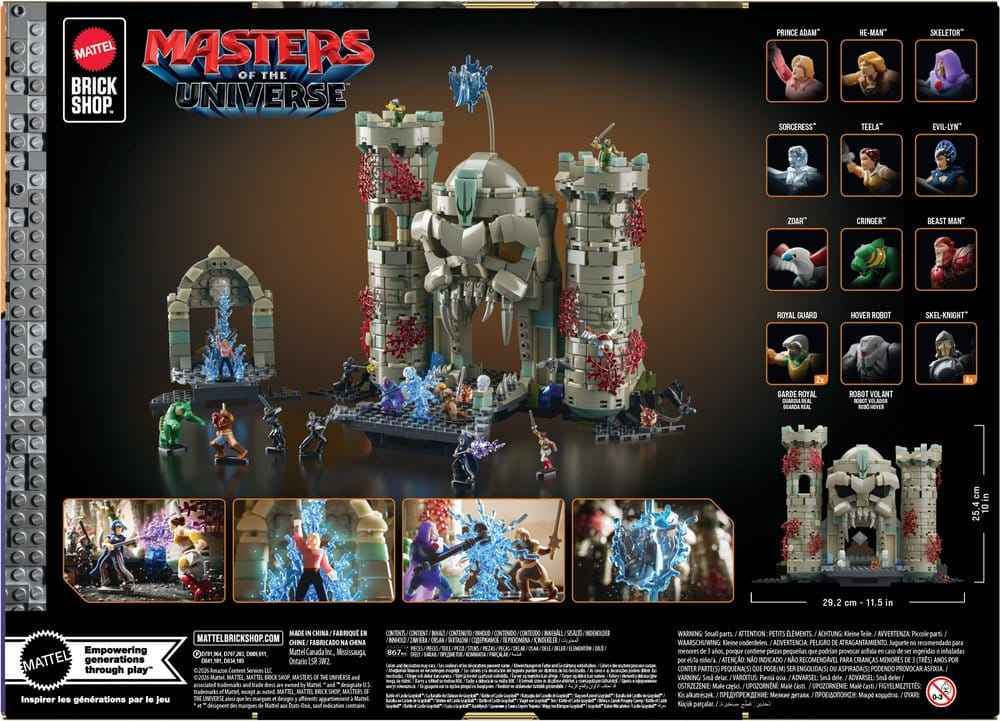 Masters of the Universe Mattel Brick Shop Byggsats Slottet Grayskull