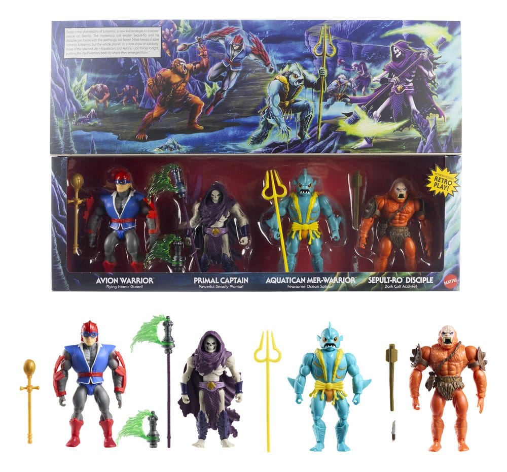 Masters of the Universe Origins Actionfigur 4-Pack Battle for Subternia 14 cm
