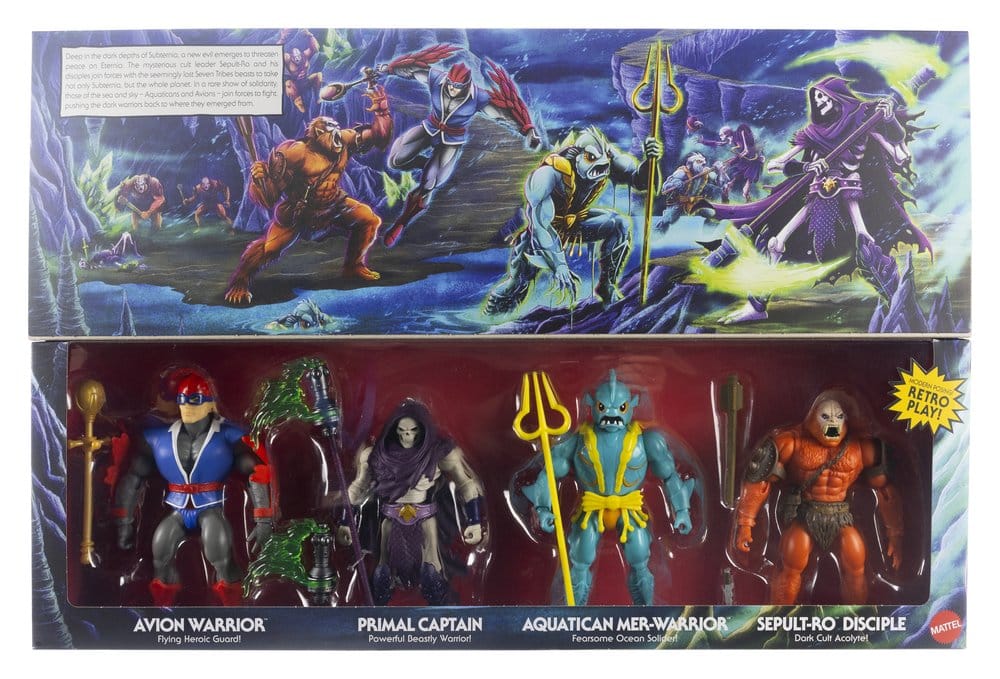 Masters of the Universe Origins Actionfigur 4-Pack Battle for Subternia 14 cm