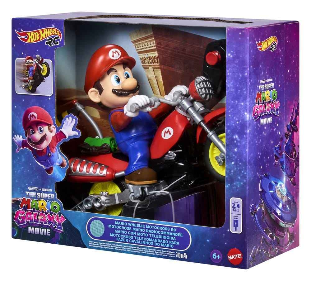 Super Mario Galaxy-filmen Hot Wheels RC-fordon Mario Wheelie Motocross