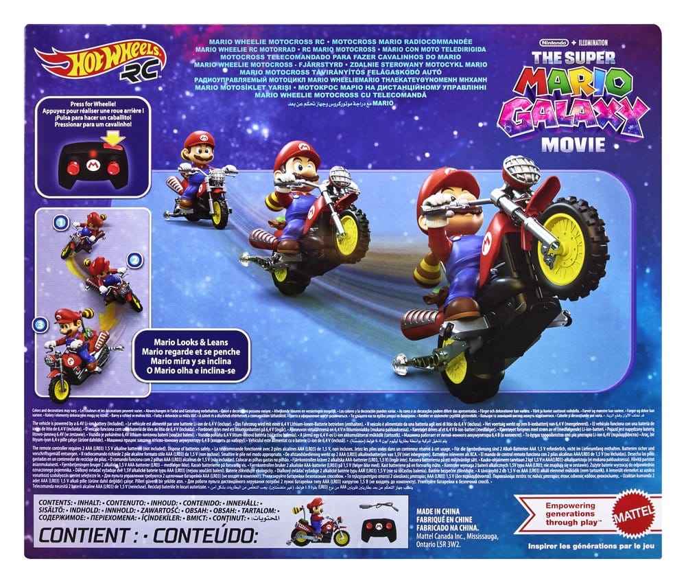 Super Mario Galaxy-filmen Hot Wheels RC-fordon Mario Wheelie Motocross