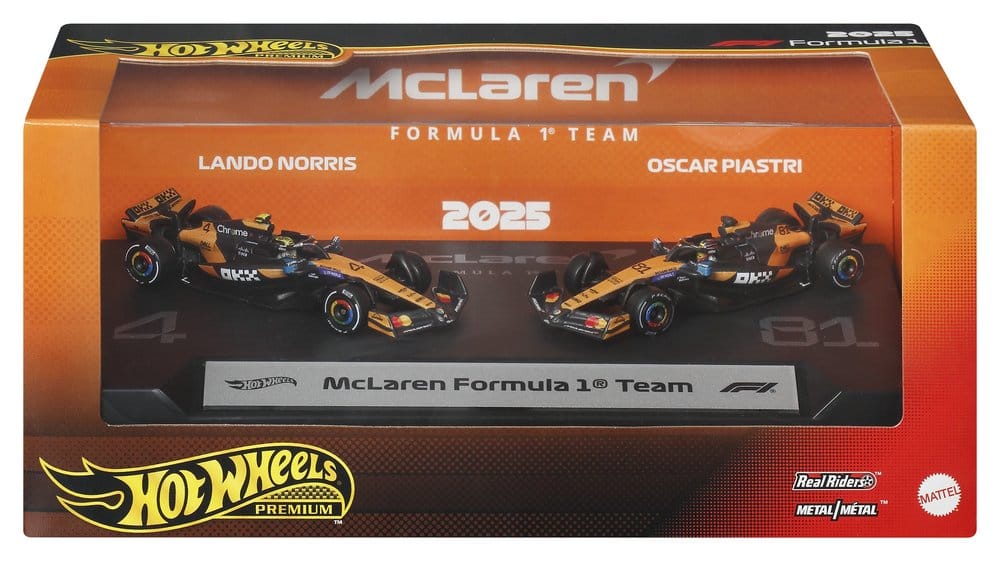 Formula 1 Hot Wheels Premium gjuten metallfordon 2-pack skala 1:64 Team McLaren