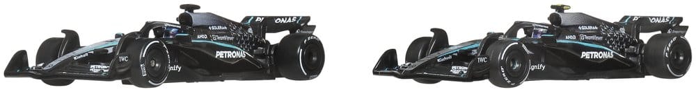 Formula 1 Hot Wheels Premium Die-Cast Fordon 2-Paket i Skala 1:64 Team Mercedes-AMG PETRONAS