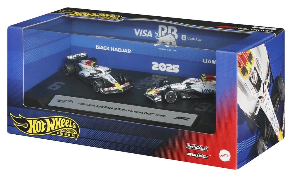 Formula 1 Hot Wheels Premium Die-Cast Fordon 2-Pack 1:64 Team Visa Cash App Racing Bulls