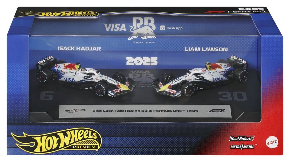 Formula 1 Hot Wheels Premium Die-Cast Fordon 2-Pack 1:64 Team Visa Cash App Racing Bulls