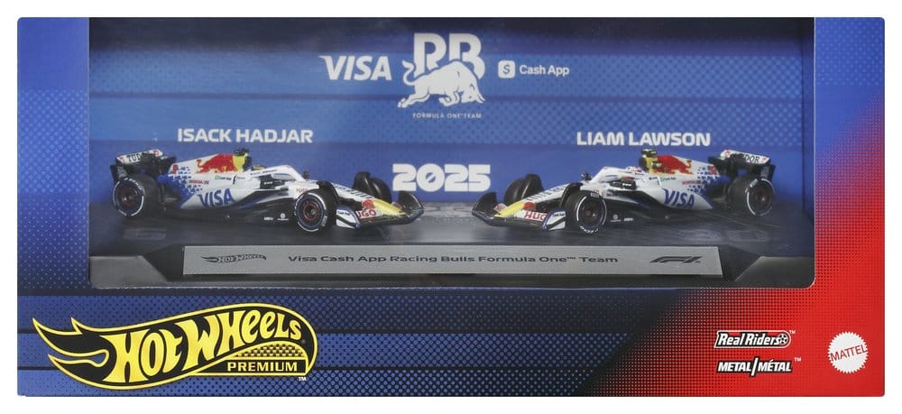 Formula 1 Hot Wheels Premium Die-Cast Fordon 2-Pack 1:64 Team Visa Cash App Racing Bulls