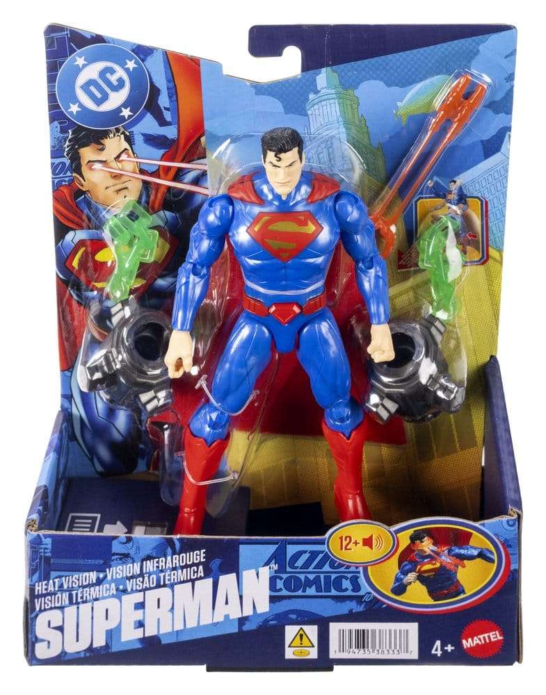 DC Premier actionfigur med ljud och ljus Heat Vision Superman 16 cm