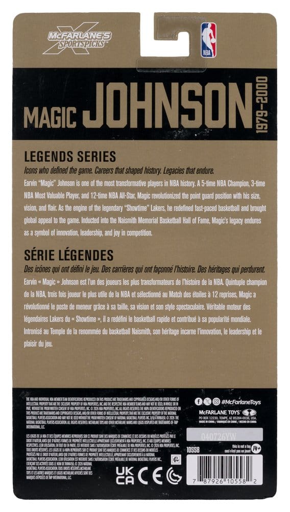NBA Legends Series Action Figure Earvin "Magic" Johnson (Los Angeles Lakers) 15 cm