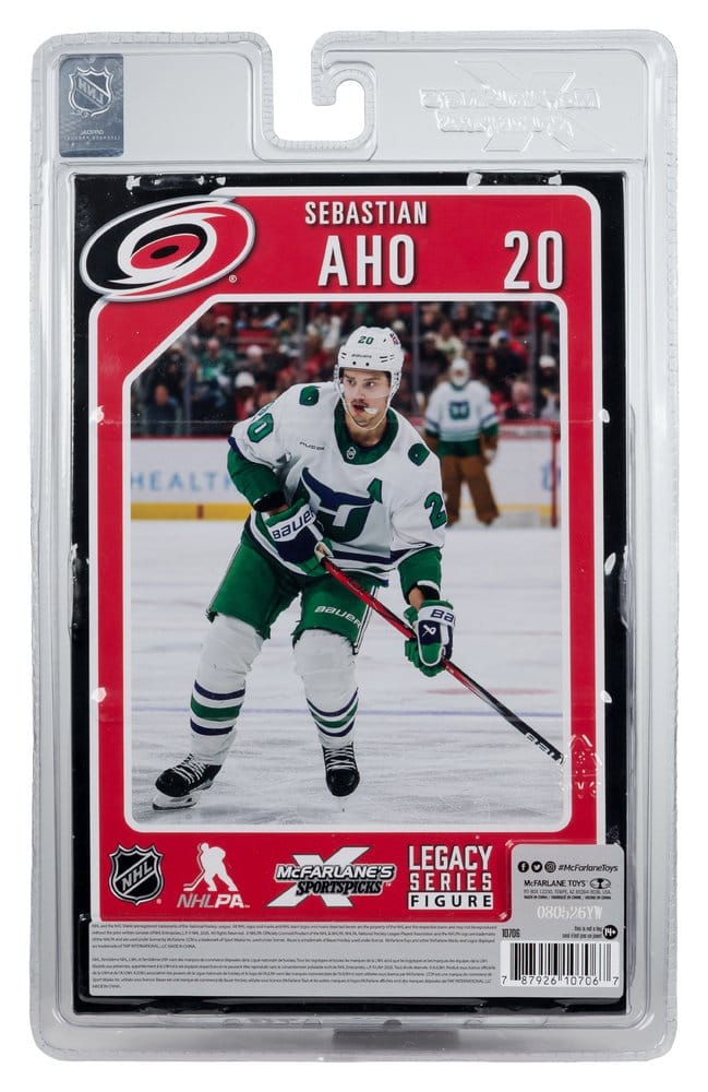 NHL McFarlane SportsPicks Action Figure Sebastian Aho (Hartford Whalers Retro) 18 cm