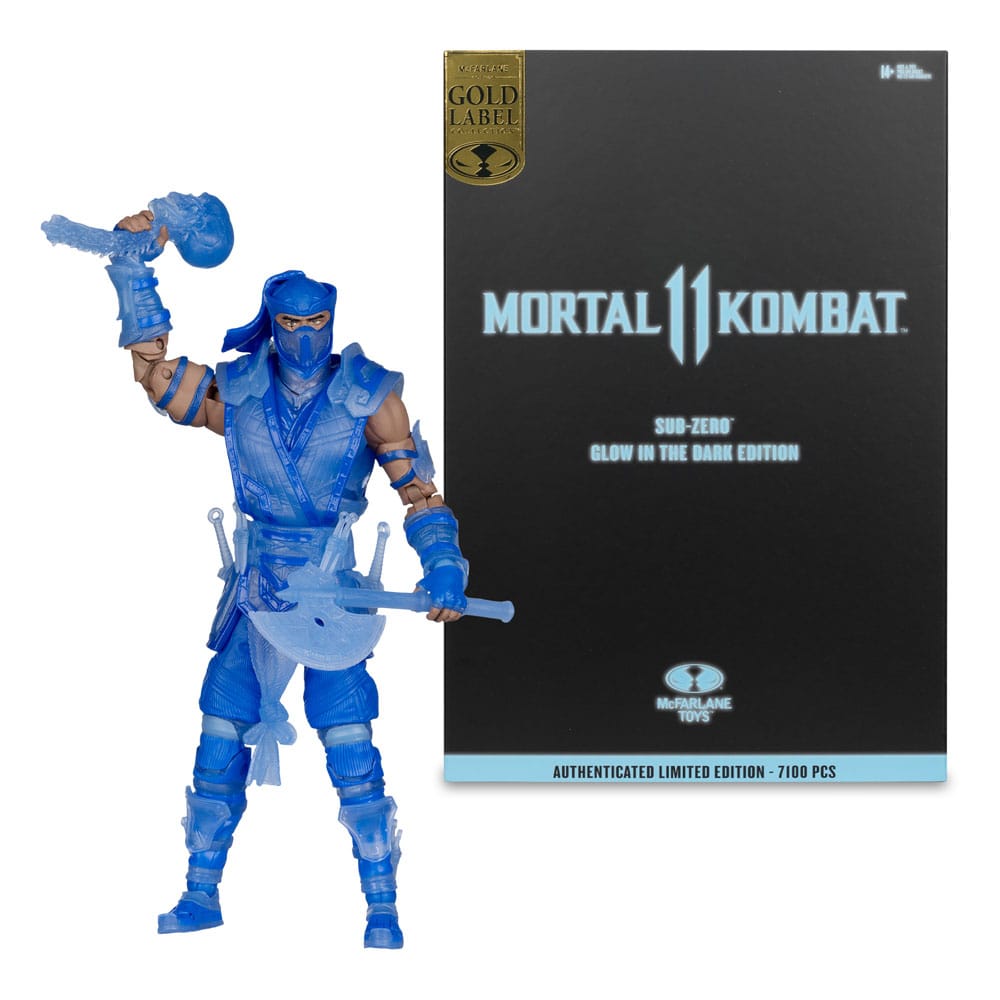 Mortal Kombat Actionfigur Glow in the Dark Edition Sub-Zero (Gold Label) 18 cm McFarlane Toys