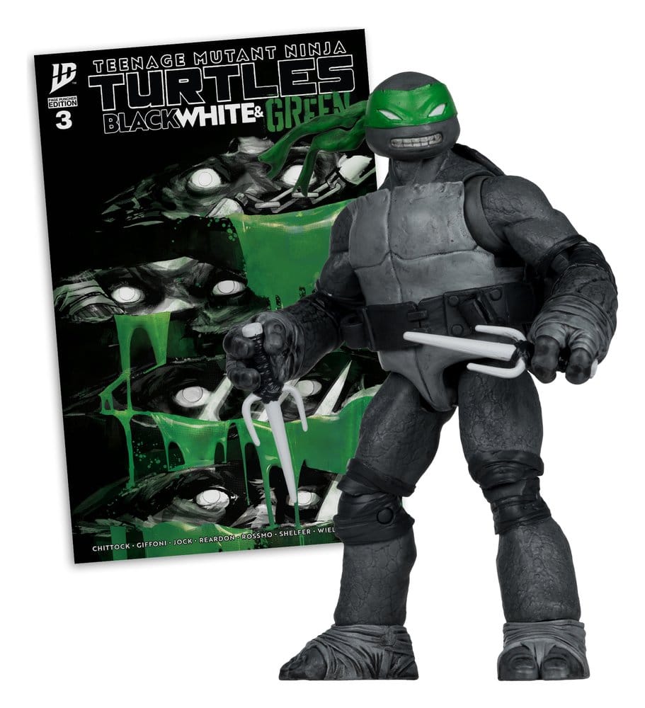 Teenage Mutant Ninja Turtles Page Punchers Action Figur (Black White & Green) (Red Platinum Edition) 13 cm