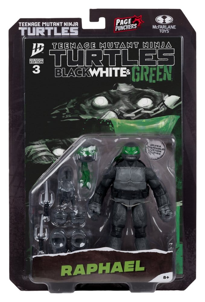 Teenage Mutant Ninja Turtles Page Punchers Action Figur (Black White & Green) (Red Platinum Edition) 13 cm