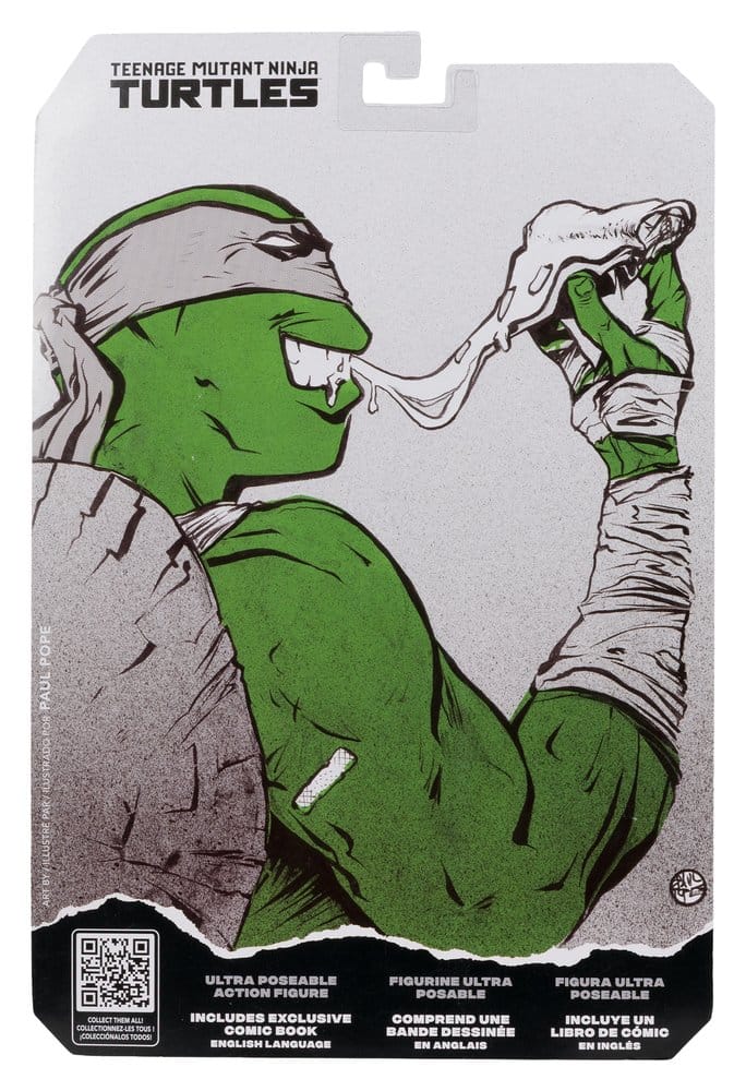 Teenage Mutant Ninja Turtles Page Punchers Actionfigur Michelangelo (Svart Vitt & Grön) (Röd Platinum Edition) 13 cm