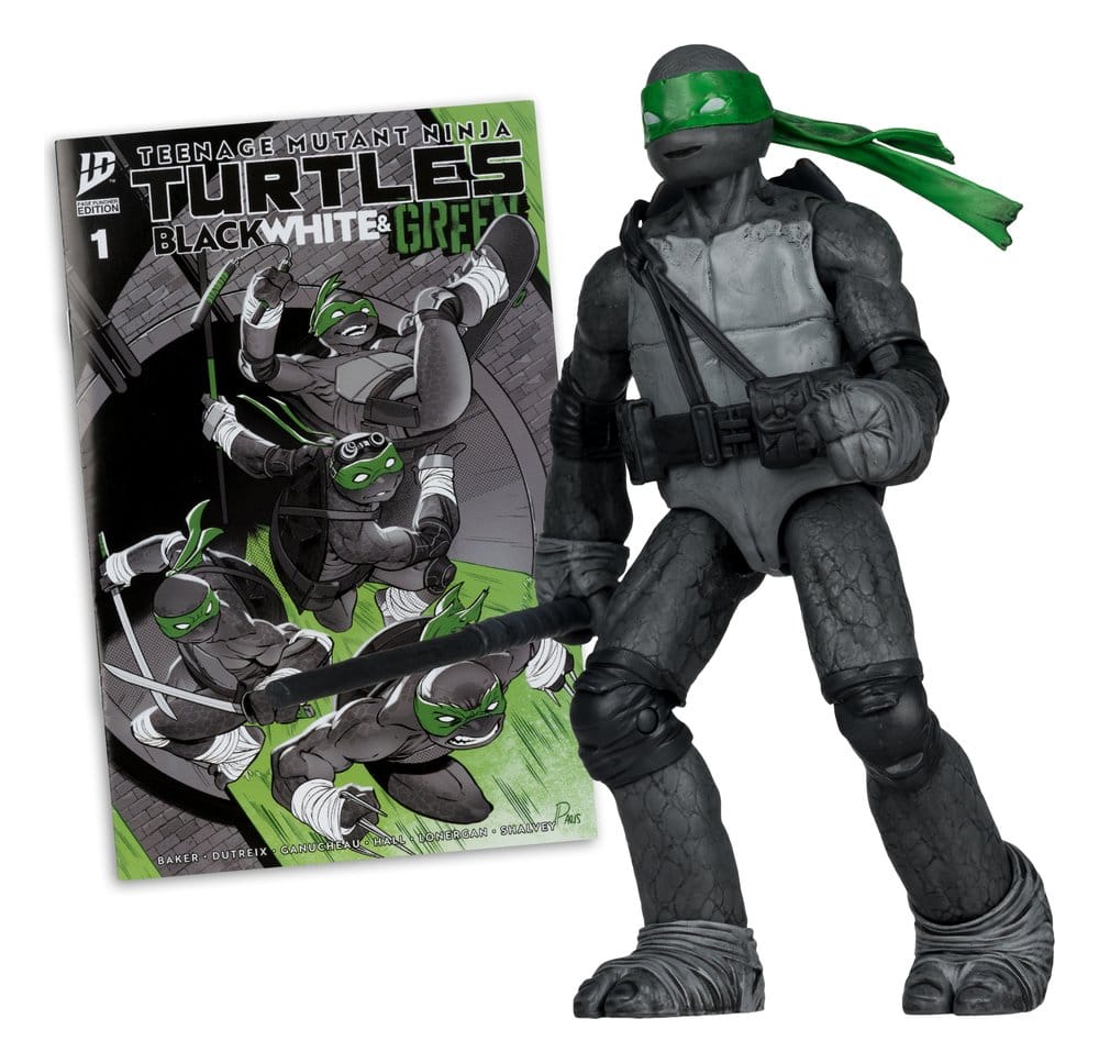 Teenage Mutant Ninja Turtles Page Punchers Action Figur Donatello (Black White & Green ) (Red Platinum Edition) 13 cm