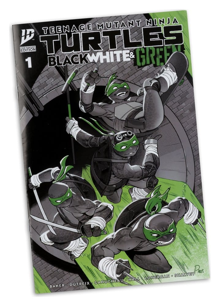 Teenage Mutant Ninja Turtles Page Punchers Action Figur Donatello (Black White & Green ) (Red Platinum Edition) 13 cm