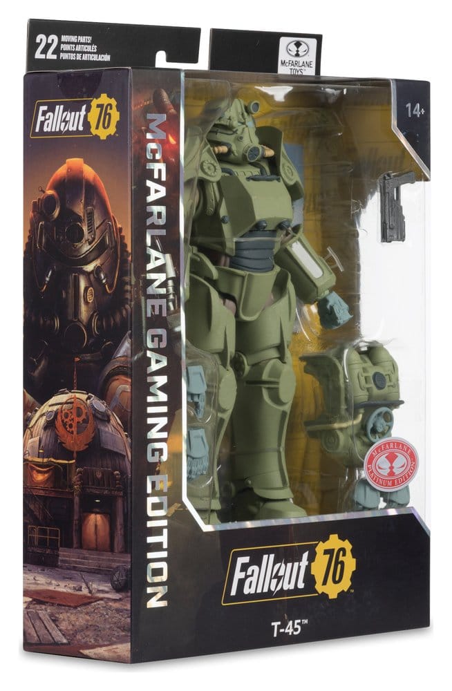Fallout 76 Gaming Edition actionfigur T-45 Military Armor (Red Platinum Edition) 20 cm