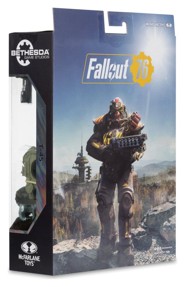 Fallout 76 Gaming Edition actionfigur T-45 Military Armor (Red Platinum Edition) 20 cm