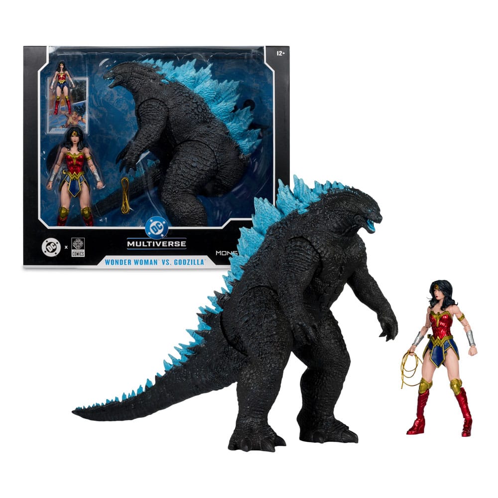 DC Justice League Monsterverse Action Figur 2-Pack: Wonder Woman vs. Atomic Blast Godzilla 18 cm McFarlane Toys