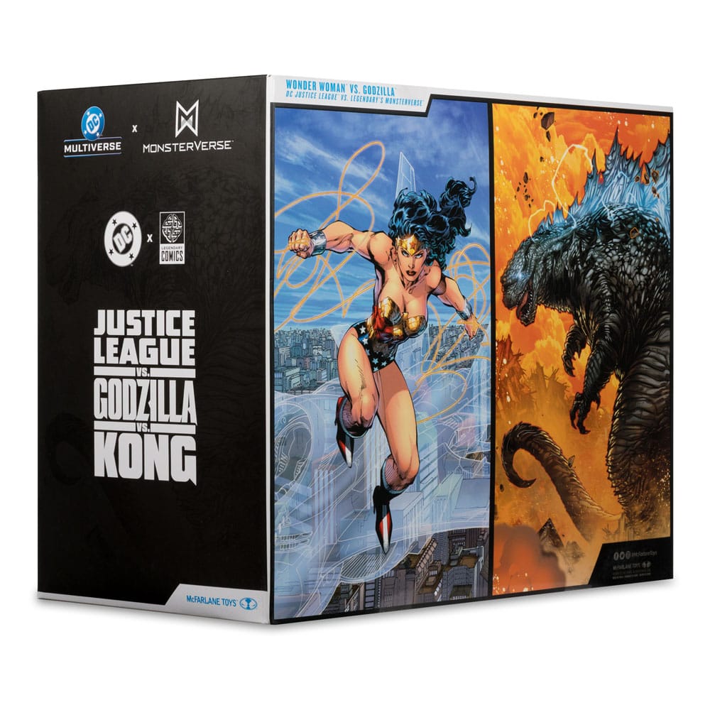 DC Justice League Monsterverse Action Figur 2-Pack: Wonder Woman vs. Atomic Blast Godzilla 18 cm McFarlane Toys