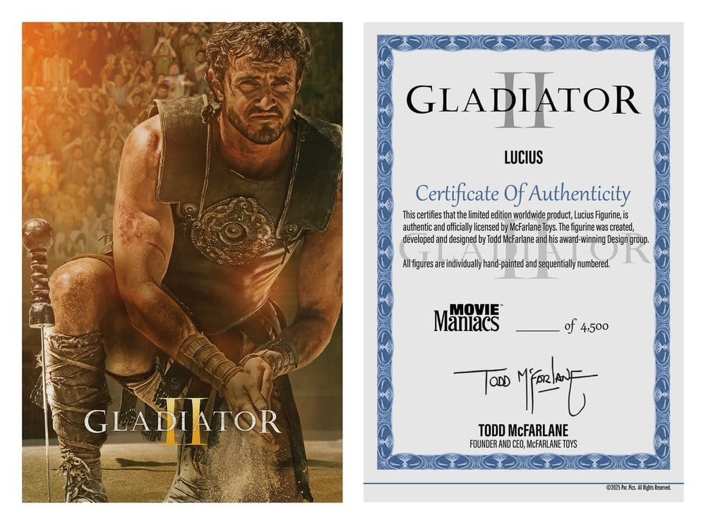 Gladiator II Movie Maniacs actionfigur Lucius 16 cm