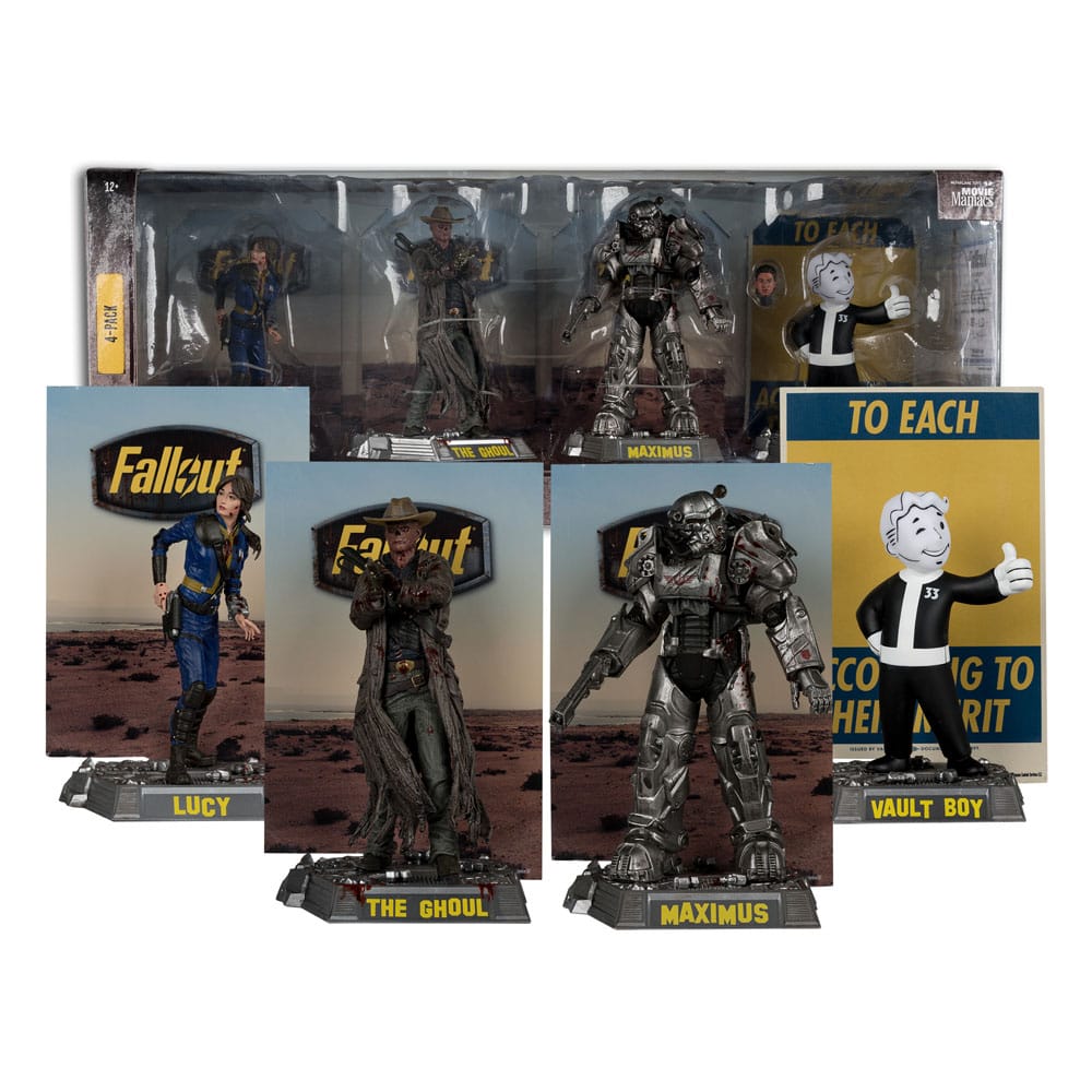 Fallout Movie Maniacs PVC Statue 4-Pack - Lucy, Maximus, The Ghoul & Vault Boy 15 cm McFarlane Toys