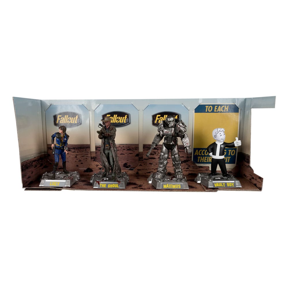 Fallout Movie Maniacs PVC Statue 4-Pack - Lucy, Maximus, The Ghoul & Vault Boy 15 cm McFarlane Toys