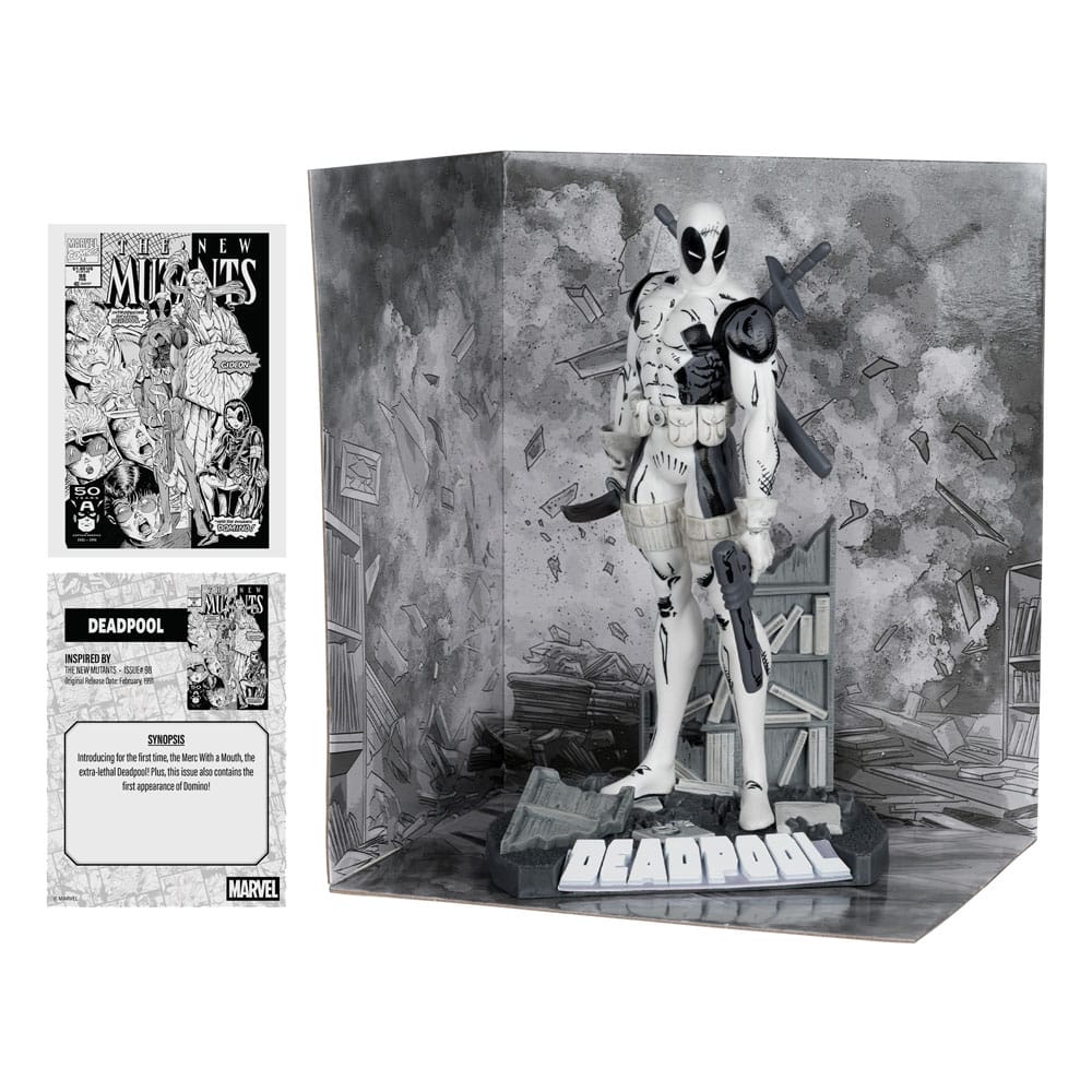 Marvel Collection PVC Figur 1/10 Deadpool (The New Mutants #98) (Line Art) (Gold Label) 17 cm McFarlane Toys