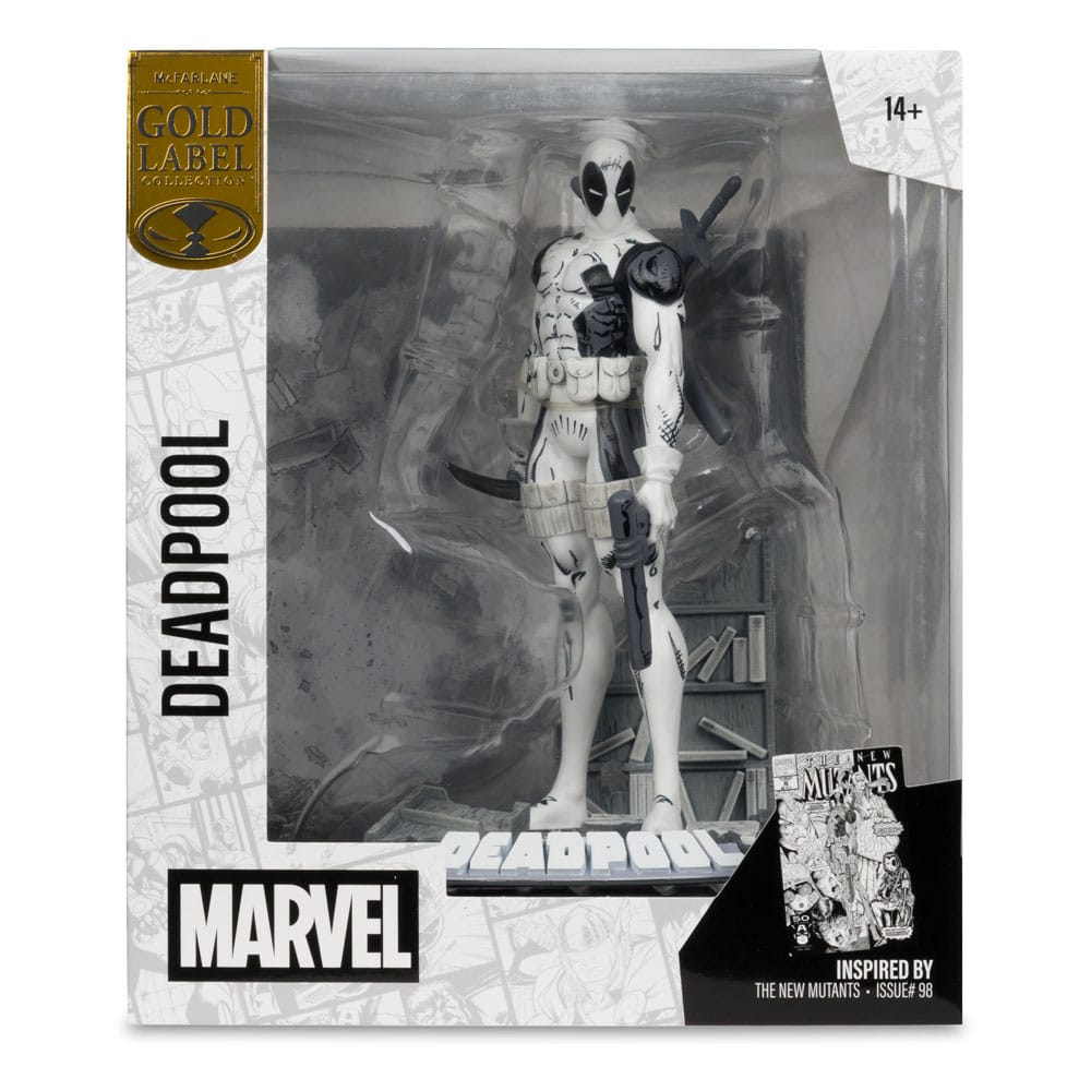 Marvel Collection PVC Figur 1/10 Deadpool (The New Mutants #98) (Line Art) (Gold Label) 17 cm McFarlane Toys