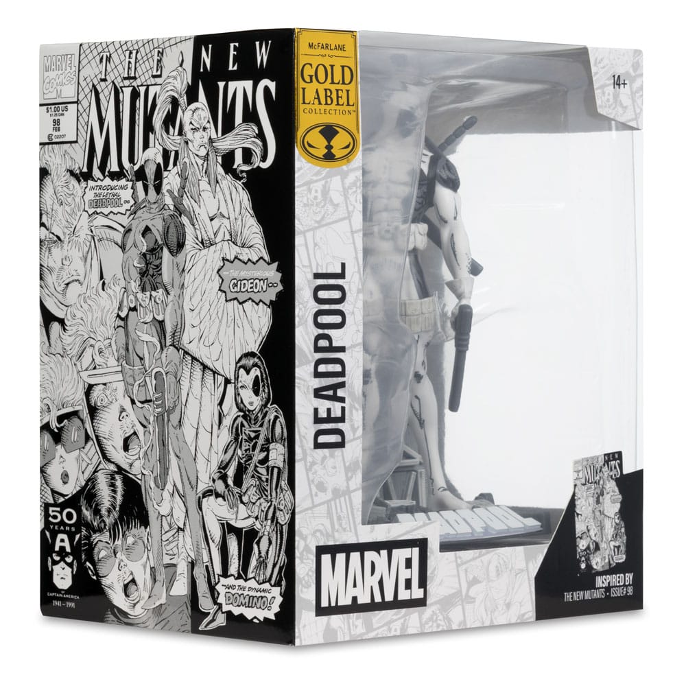 Marvel Collection PVC Figur 1/10 Deadpool (The New Mutants #98) (Line Art) (Gold Label) 17 cm McFarlane Toys