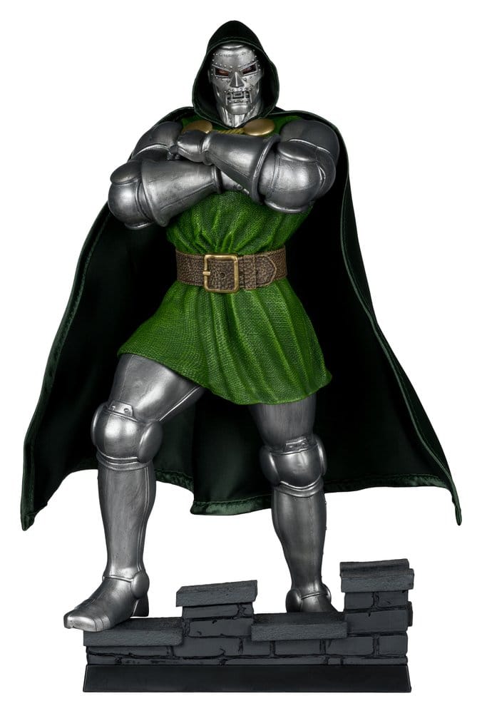 Marvel 1/6 Figur Doctor Doom (Doctor Doom #1) 28 cm – Samlarfigur med Miljöbas och Illustrerad Bakgrund