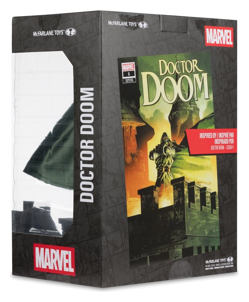 Marvel 1/6 Figur Doctor Doom (Doctor Doom #1) 28 cm – Samlarfigur med Miljöbas och Illustrerad Bakgrund