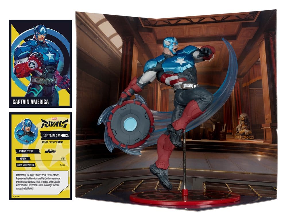 Marvel Rivals Collection 1/10 Action Figur Captain America 20 cm