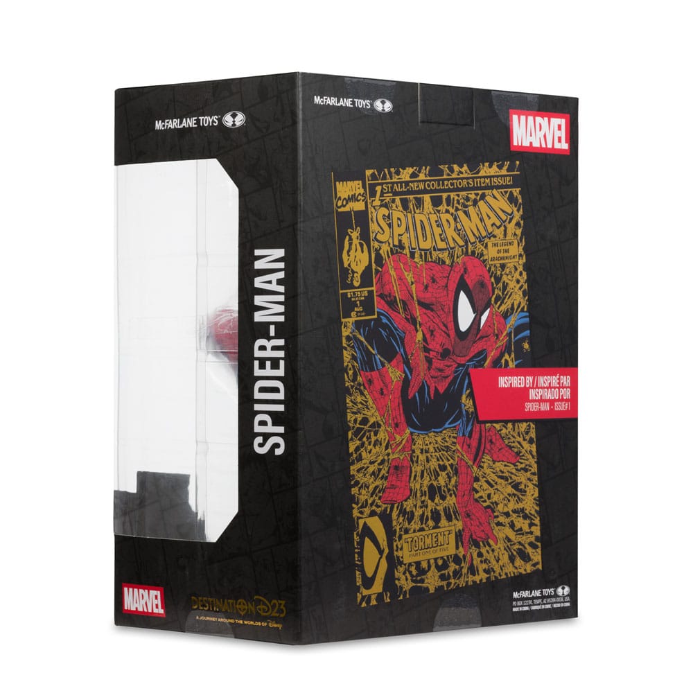 Marvel Collection PVC Figur 1/6 Spider-Man (Spider-Man # 1) (Gold Edition) (Gold Label) 15 cm McFarlane Toys