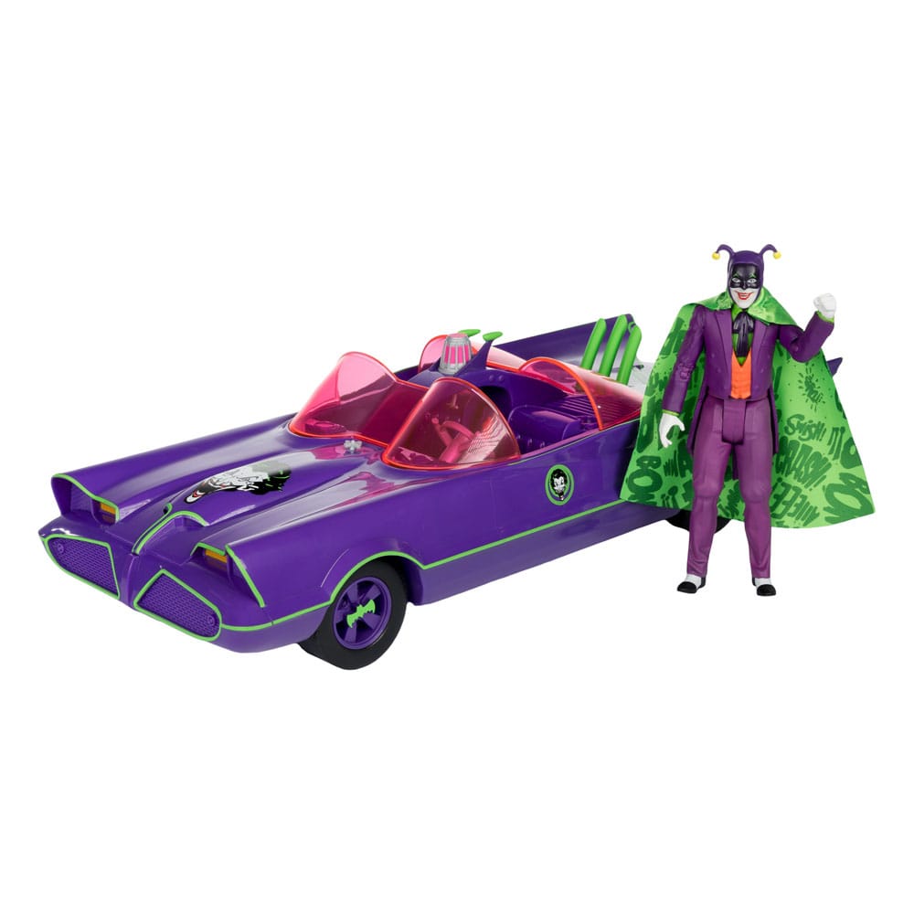 DC Retro Action Figure Batman 66 Batmobil med Joker (Gold Label) McFarlane Toys