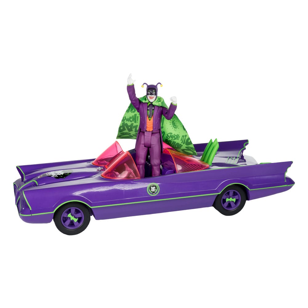 DC Retro Action Figure Batman 66 Batmobil med Joker (Gold Label) McFarlane Toys