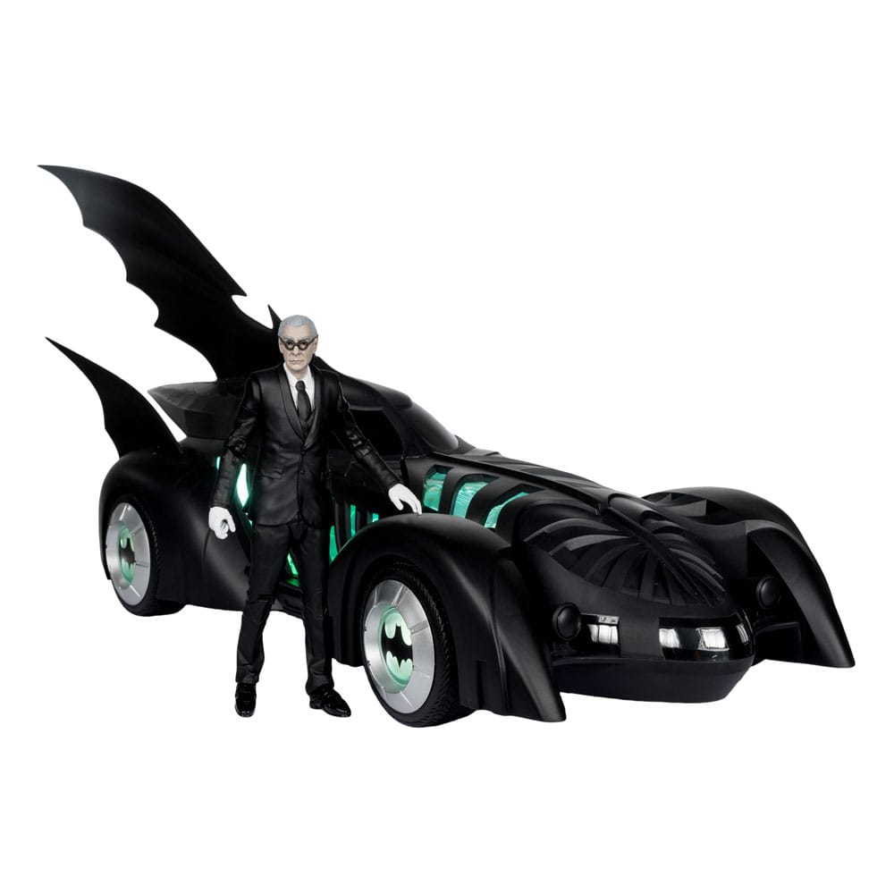 Batman Forever DC Multiverse Action Figur med Fordon Alfred Pennyworth & Batmobile (Gold Label) 79 cm McFarlane Toys