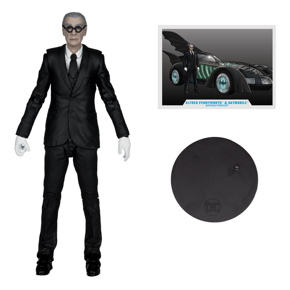 Batman Forever DC Multiverse Action Figur med Fordon Alfred Pennyworth & Batmobile (Gold Label) 79 cm McFarlane Toys