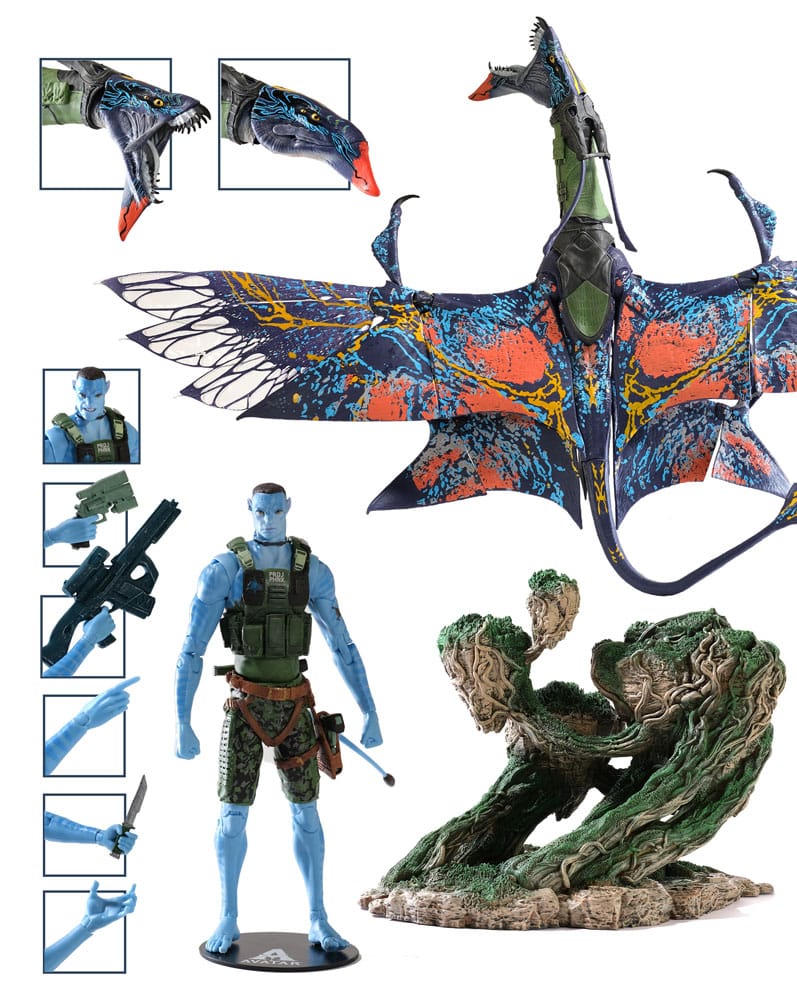 Avatar: The Way of Water Action Figur Recom Quaritch & RDA Banshee (Gold Label) McFarlane Toys