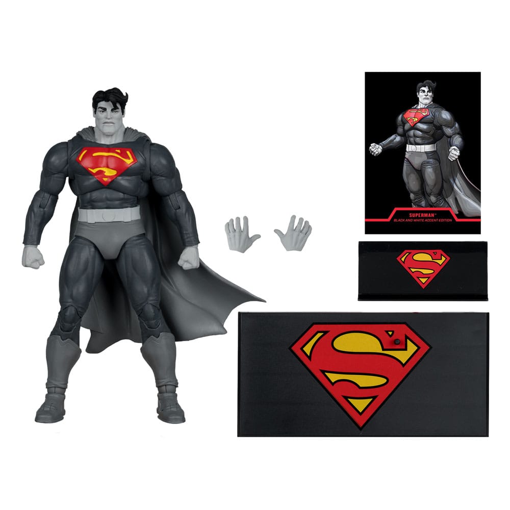 DC Multiverse Actionfigur Superman (The Dark Knight Returns) (Black & White Accent Edition) (Gold Label) 18 cm McFarlane Toys