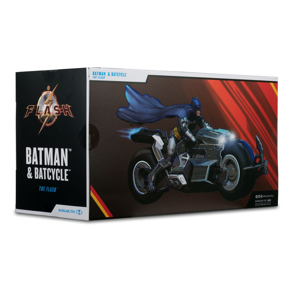 DC Multiverse Batcycle med Batman - The Flash McFarlane Toys