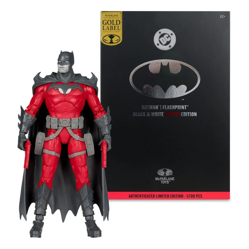 DC Multiverse Action Figur Batman (Flashpoint) (Black & White Accent Edition) (Gold Label) 18 cm McFarlane Toys