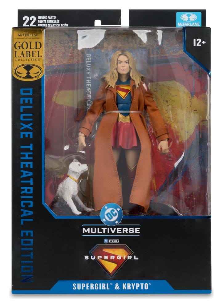 Supergirl (2026) DC Theatrical Deluxe Edition Actionfigur Supergirl & Krypto (Gold Label) 17 cm