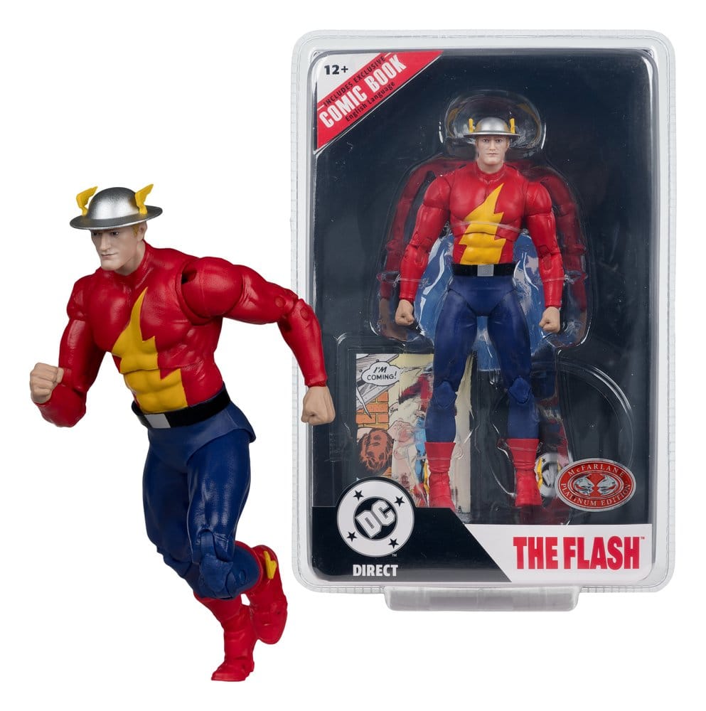 DC Direct Page Punchers The Flash Jay Garrick (The Flash #123) Action Figure (Red Platinum Edition) 18 cm