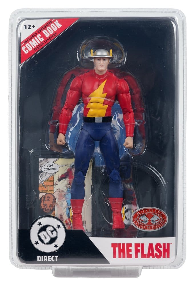 DC Direct Page Punchers The Flash Jay Garrick (The Flash #123) Action Figure (Red Platinum Edition) 18 cm