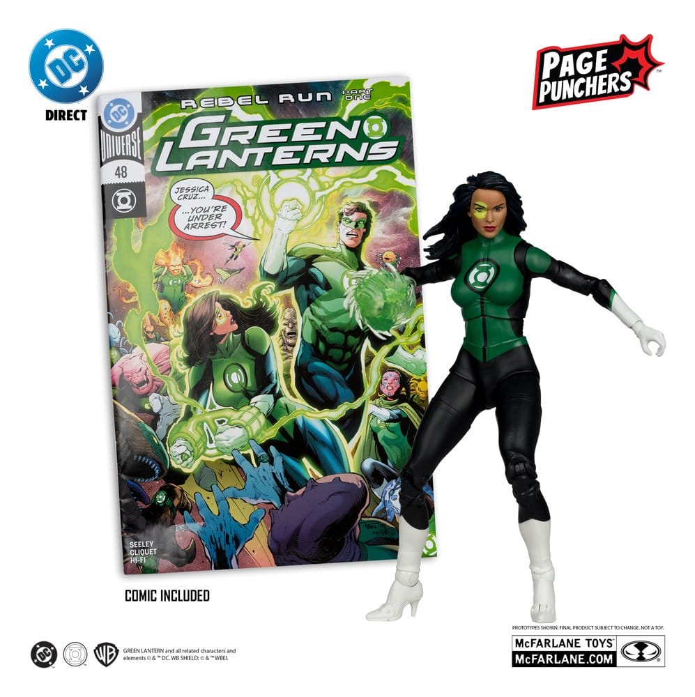 DC Direct Page Punchers Actionfigur Jessica Cruz (Green Lanterns #48) Röd Platina-utgåva 18 cm