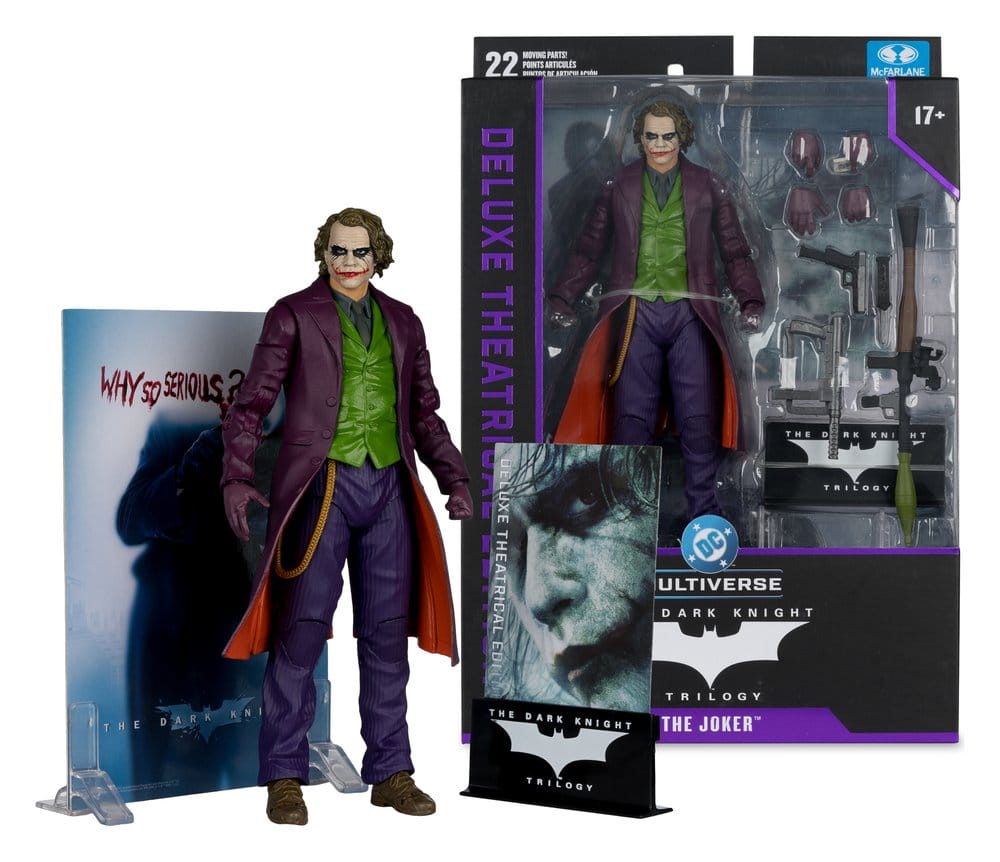 Den Mörka Riddaren DC Multiverse Deluxe Teaterutgåvan Actionfigur Joker 18 cm