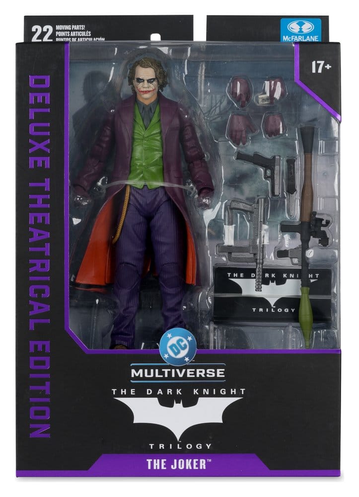 Den Mörka Riddaren DC Multiverse Deluxe Teaterutgåvan Actionfigur Joker 18 cm