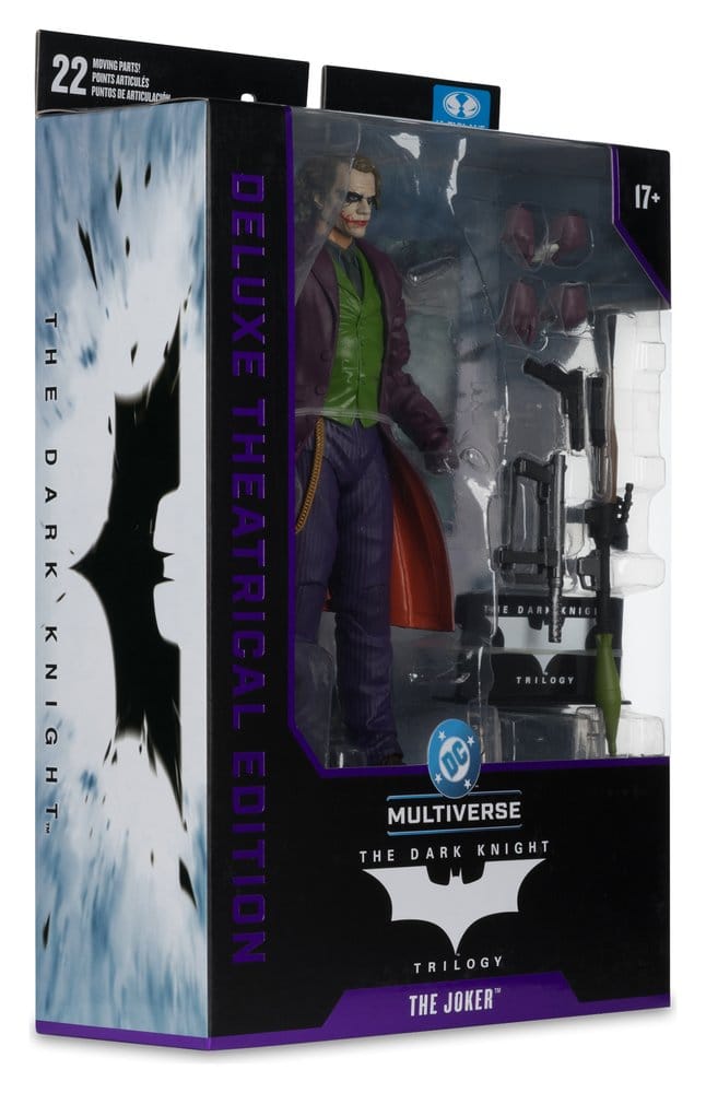 Den Mörka Riddaren DC Multiverse Deluxe Teaterutgåvan Actionfigur Joker 18 cm