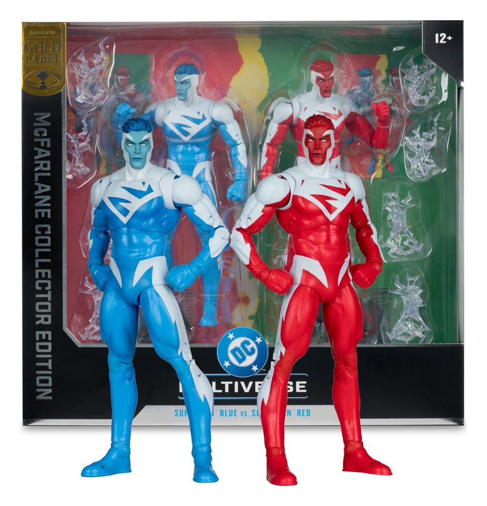 DC Multiverse Action Figures 2-Pack Superman Blue vs. Superman Red (Gold Label) 18 cm